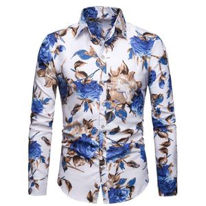 Men'S Button Shirt Men Casual Print Shirt Long Sleeved Shirt…