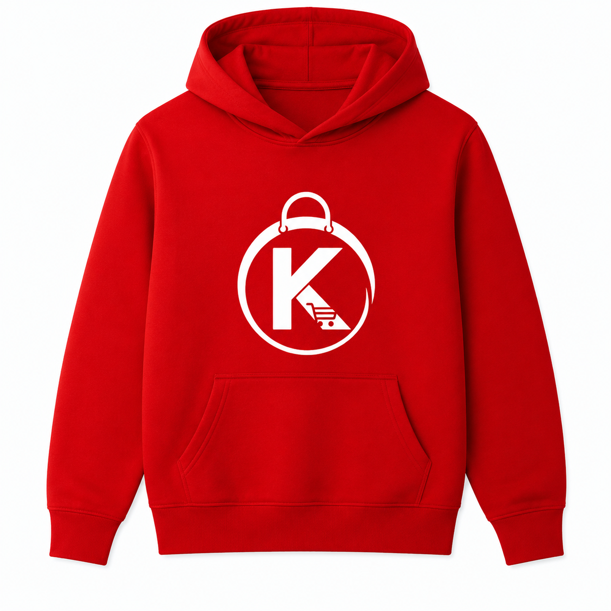 Red Hoodie Branded Kivexmall logo